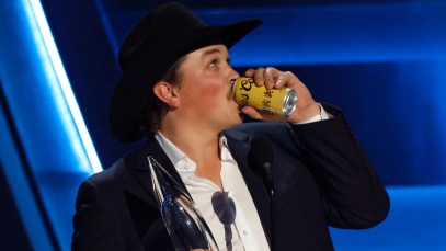 Zach Top Accidentally Brings Beer Onstage to Accept CMA New Artist Award