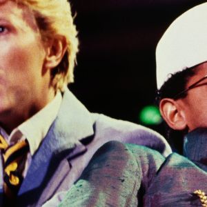 David Bowie and Carlos Alomar performing