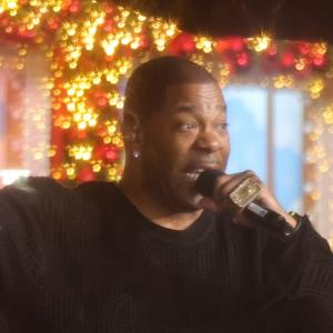 Busta Rhymes might be lip-synching in preparation for the Macy's Thanksgiving Day Parade