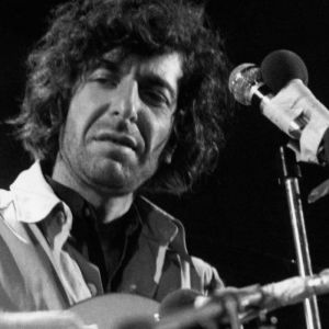 Leonard Cohen performing
