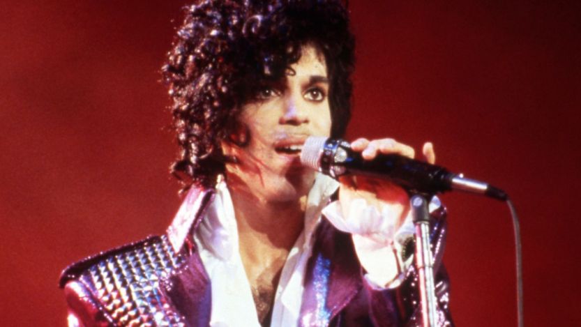 Prince performing