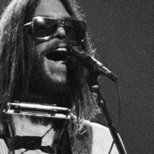 Neil Young performing in 1973