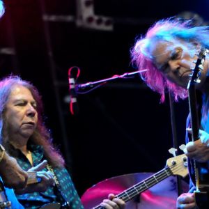 Neil Young peforming with Rick Rosas