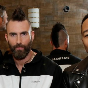 Kelly Clarkson, Adam Levine, and John Legend