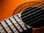 Close-up of a classical guitar body