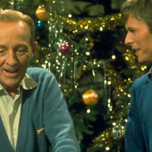 Bing Crosby and David Bowie performing together in 1977
