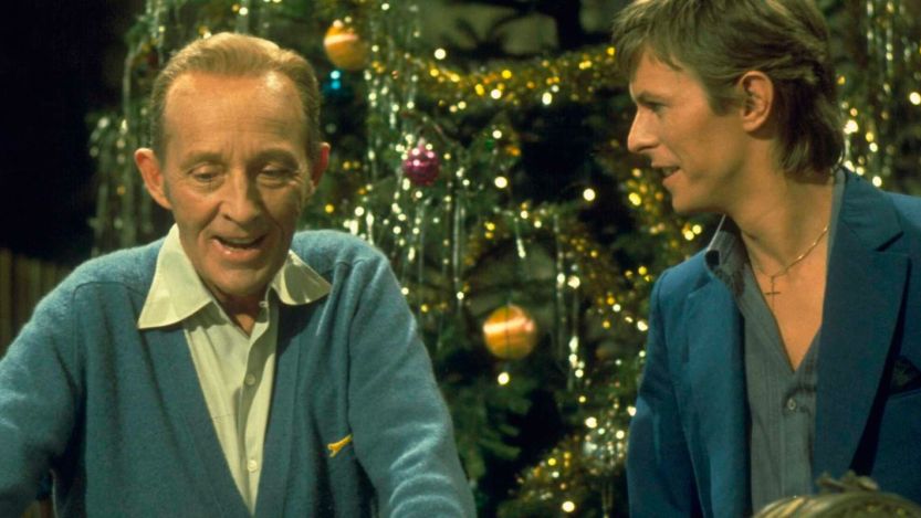 Bing Crosby and David Bowie performing together in 1977