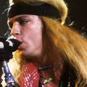 Bret Michaels performing in 1991