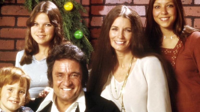 Johnny Cash and his family