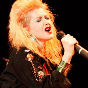 Cyndi Lauper performing
