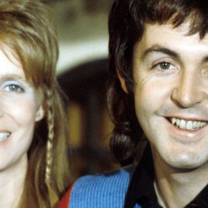 Linda and Paul McCartney smiling side by side