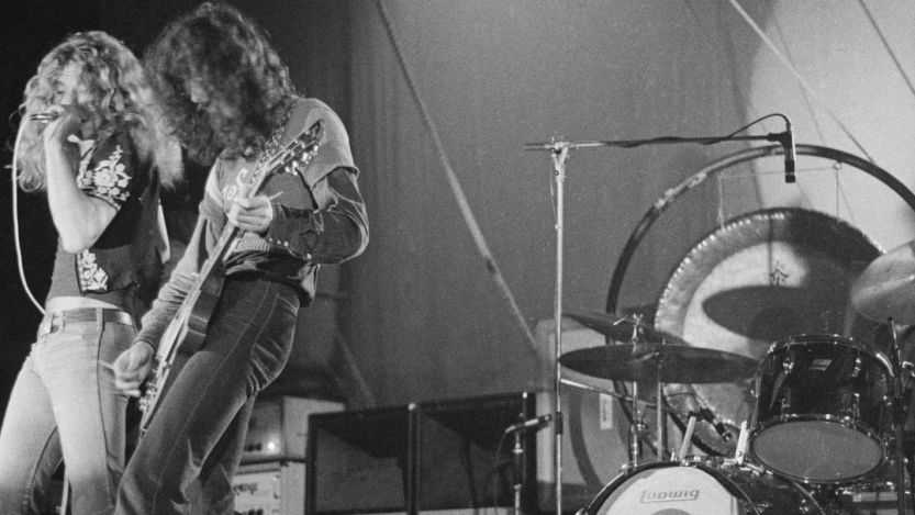 Led Zeppelin performing