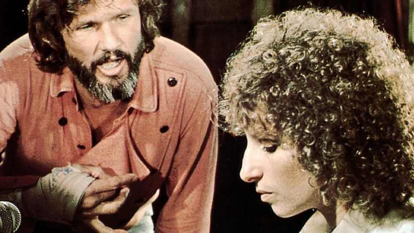 Barbra Streisand and Kris Kristofferson in "A Star is Born'