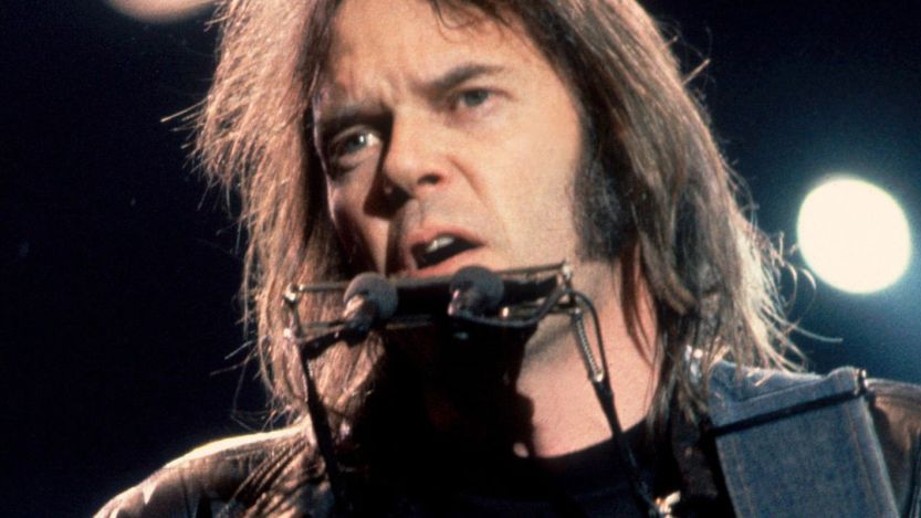 Neil Young performing