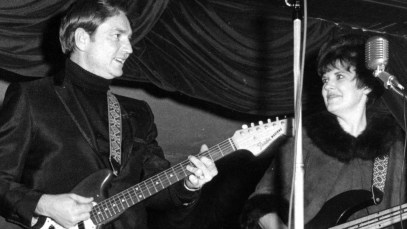 American country singer-songwriter Willie Nelson and his future wife Shirley Collie perform the song "Willingly" onstage in 1961. (Photo by Michael Ochs Archives/Getty Images)
