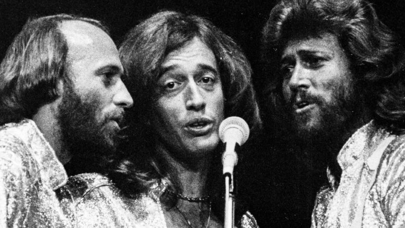 The Bee Gees performing in the 1970s