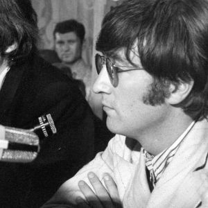 George Harrison and John Lennon