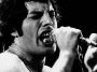 Queen vocalist Freddie Mercury performing