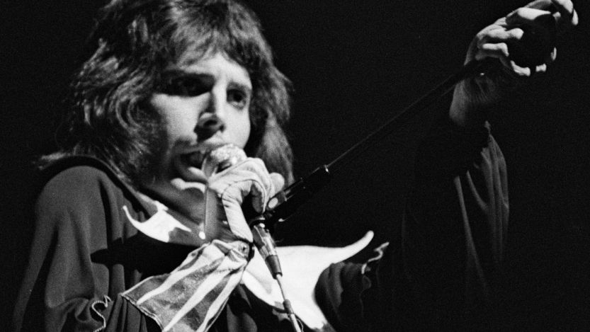 Freddie Mercury performing