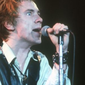 John Lydon of The Sex Pistols performing