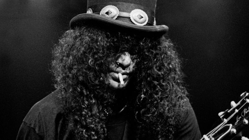 Slash playing guitar