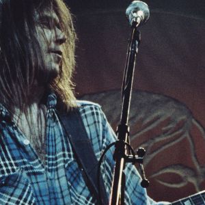 Neil Young performing