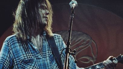 Neil Young performing