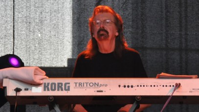 PURKERSDORF, AUSTRIA - JUNE 16: Louis Clark of ELO performs on stage during the Adi Hirschall And ELO Concert at Hauptplatz Purkerdorf on June 16, 2012 in Purkersdorf, Austria. (Photo by Manfred Schmid/Getty Images)