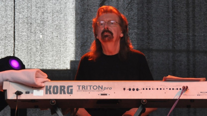 PURKERSDORF, AUSTRIA - JUNE 16: Louis Clark of ELO performs on stage during the Adi Hirschall And ELO Concert at Hauptplatz Purkerdorf on June 16, 2012 in Purkersdorf, Austria. (Photo by Manfred Schmid/Getty Images)