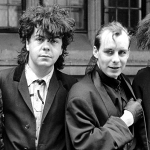 The Cure - Andy Anderson (Clifford Leon Anderson) (1951 - 2019), Lol Tolhurst, Paul "Porl" Thompson And Robert Smith - 1984, The Cure - Clifford Leon Anderson, Lol Tolhurst, Paul "Porl" Thompson And Robert Smith - 1984 (Photo by Brian Rasic/Getty Images)