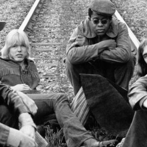 Allman Brothers Band on railroad tracks