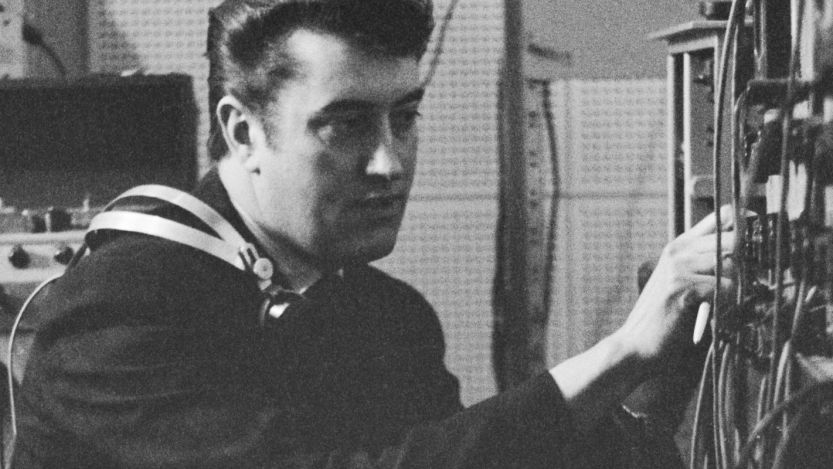 Joe Meek working on recording equipment