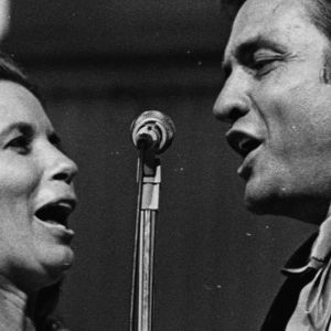 June Carter and Johnny Cash performing