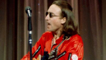John Lennon performing in 1975