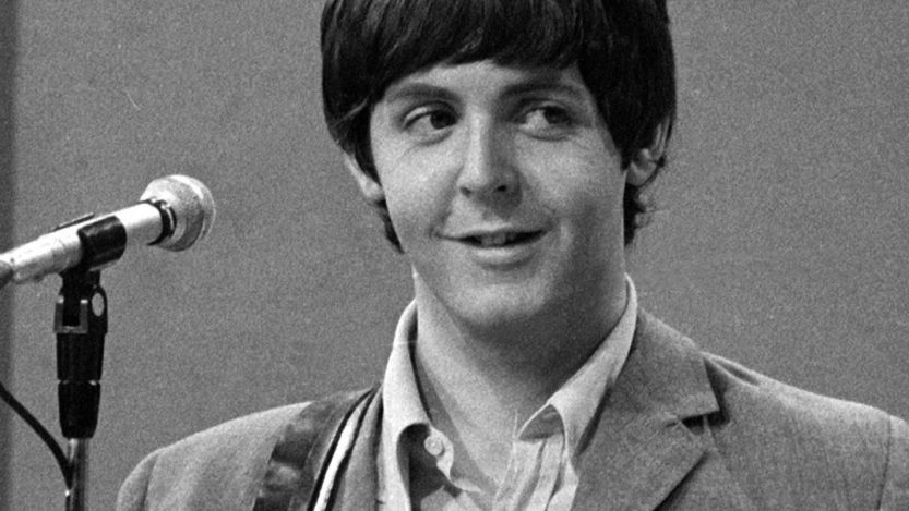 Paul McCartney performing in mid-1960s