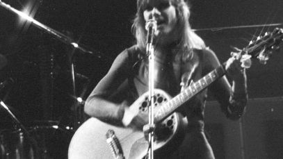 Nancy Wilson of Heart playing guitar