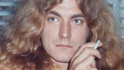 Robert Plant smoking cigarette
