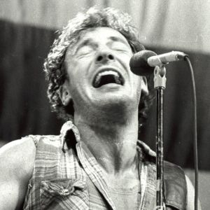 Bruce Springsteen performing in 1984