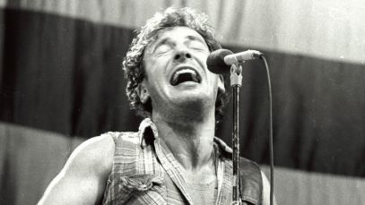 Bruce Springsteen performing in 1984