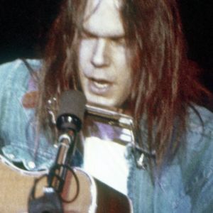 Neil Young performing in 1973