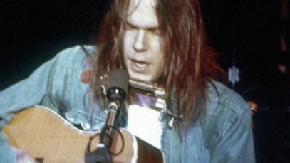 Neil Young performing in 1973