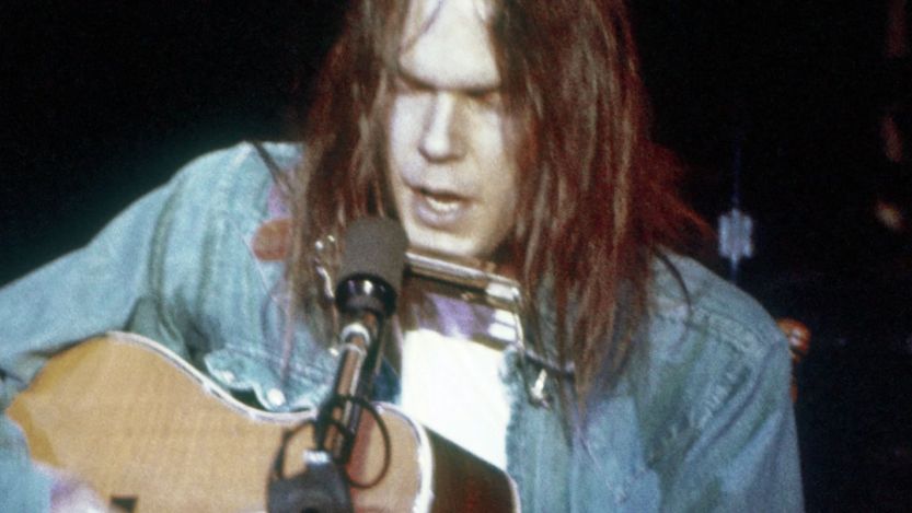 Neil Young performing in 1973