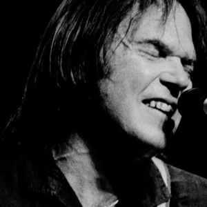 Neil Young performing in 1986