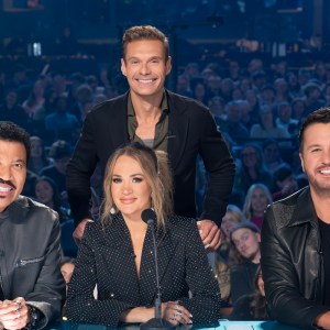 Lionel Richie, Ryan Seacrest, Carrie Underwood, and Luke Bryan