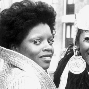 Labelle, group portrait, London, 1975, L-R Patti Labelle, Sarah Dash, Nona Hendryx. (Photo by Michael Putland/Getty Images)