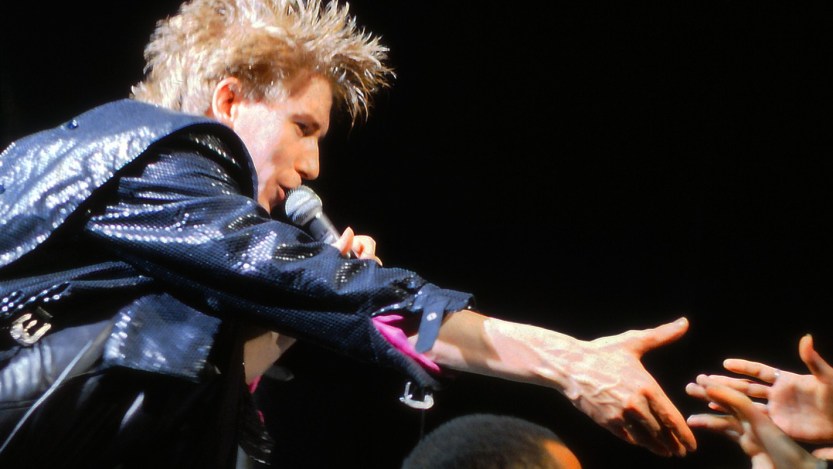 Richard Butler of the band The Psychedelic Furs performs in concert at The Spectrum June 16, 1987 in Philadelphia, Pennsylvania (Photo by Bill McCay/Getty Images)