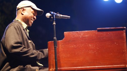 LONG BEACH, CA - AUGUST 30: Booker T. Jones plays the Hammond organ at the 29th Annual Long Beach Blues Festival at Rainbow Lagoon Park in Long Beach, California on August 30, 2008. (Photo by Jim Steinfeldt/Michael Ochs Archives/Getty Images)