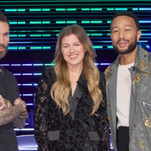 Adam Levine, Kelly Clarkson, and John Legend