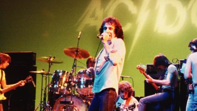AC/DC performing in 1977