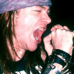 Guns N' Roses singer Axl Rose performing